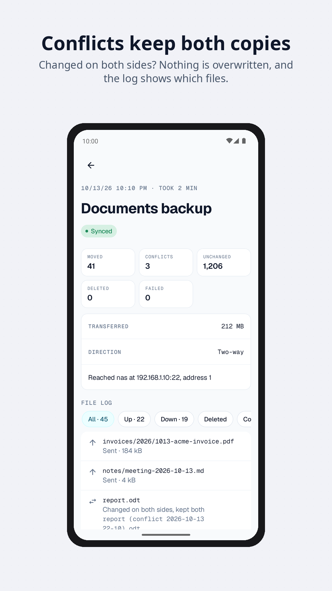 Synclet: run log